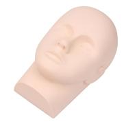 Abaodam Eyelash Training Mannequin Head for Makeup Practice with Silicone Material and Beige Colour Suitable for Beginners and Human Body Demonstration