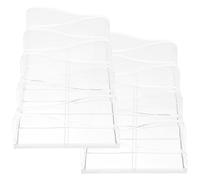 Abaodam Eyeshadow Palette Organizer Wear-resistant 2pcs with 8-section Divided Ps Desktop Storage Makeup Palettes Holder for Organizing Dressing Table Or Shopping Mall Cosmetics