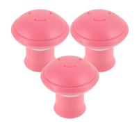 Abaodam Facial Jaw Exerciser 3pcs Silicone Double Chin Reducer Tool for Neck Firming and Skin Toning, V Shape Face Trainer for Men and Women in Pink for Facial Beauty