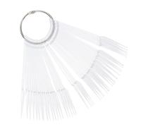 Abaodam False Nail Polish Practice Sticks and Display Fan Shape 100pcs Made of Smooth Abs Material Nail Art Display Tips Easy to Use
