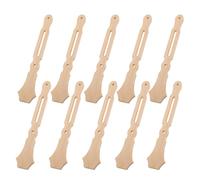 Abaodam Fan Handles Resistant to Breaking and Bending 10pcs Bamboo Round DIY Craft Sticks Beige for Wedding and Handmade Fan Projects