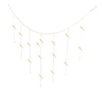 Abaodam Farmhouse beads decor look what I made sign wooden bead string photo storage cotton rope photo holder decorative wall pendant clips