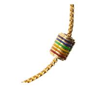 Abaodam Fashion Stainless Steel Rainbow Pendant Necklace for Women Inspirational Equality Jewelry with Creative Design Gift for Birthday and