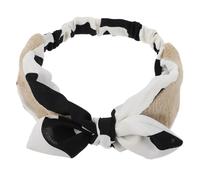 Abaodam Fashionable Bow Hair Band for Women Breathable Fabric and Cross Bow Shape, Cow Printing Head Wrap Designed to Keep Hair in Place, for Wedding and Study Scenarios