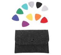 Abaodam Felt Picks for Ukulele Triangular Heart-shaped Picks Set Storage Bag Sound Clarity Comfort for Music Practice
