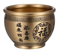 Abaodam Feng Shui Offering Bowl 3.74In Brass Treasure Basin Suitable for Home Office Meditation and Good Luck