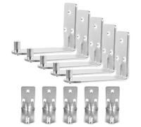 Abaodam Fire Extinguisher Bracket Holder Wall Mount Iron L Shaped 10 Pcs Strong and Sturdy Fire Extinguisher Hook Easy to Install for Safety and Security