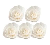 Abaodam Fireless Aroma Diffuser Sticks 5Pcs Natural Rattan Reed with Decorative Floral Design for Home and Spa Use