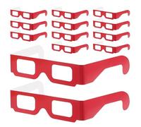 Abaodam Fireworks Glasses, Film Glasses, Novelty Glasses, Christmas Photo Prop, Neon Bending Glasses, Christmas Holiday Glasses, 3D Glasses for Movies, Red Paper, Pack of 20