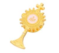 Abaodam First Holy Communion Chalice Lapel Pin Cross Brooch Religious Eucharistic Minister Accessory for Catholic Ceremony and Party Favors