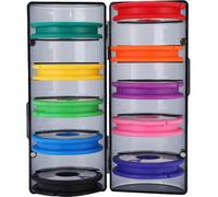 Abaodam Fishing Line Organizer Box with Abs Silicone Non-slip Fishing Reel Storage Case Lightweight Protective Bobbin Spool Holder and Line Management Random Color