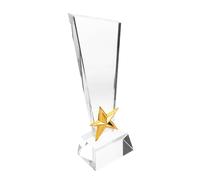 Abaodam Five-star Crystal Trophy Cup for Kindergarten Graduation and Sports Awards Unique Star Design for Student Achievement Recognition Festival Party Competition Winner Plaque