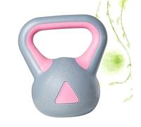Abaodam Fixed Kettlebell for Women Home Workout Equipment Non Slip Grip Rubberized Weight for Fitness Training Muscle Strength and Endurance Building Gray Pink