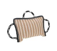 Abaodam Flax Bite Pillow for Dog Training Tug for Puppies and Dogs Interactive Pet Training Tool Enhancing Focus and Trust Coarse Surface for Chewing with Black Edge