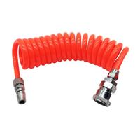 Abaodam Flexible Retractable Pu Recoil Hose for Air Compressor and Air Tool with Self-Storing Design and 8mm X 5mm Size Suitable for Water and Non-Corrosive Oil Use Random Color