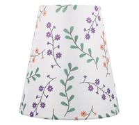 Abaodam Floral Patterned Fabric Lamp Shade for Table Lamp and Wall Sconce, Pleated Cloth Lampshade with Metal Frame, Detachable Design, Diffuses Light for Study Room and Living Room, E27