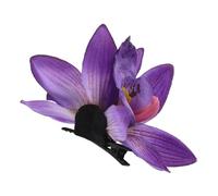 Abaodam Floral Purple Orchid Hair Clip with Cymbidium Accent, Wedding and Beach Hair Accessories for Brides and Bridesmaids, Effortless Styling