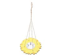 Abaodam Flower Design Wooden Bird Feeder Outdoor Hanging Bird Food Container Durable Garden Decoration