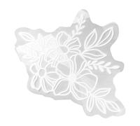 Abaodam Flower Shaped White PVC Window Decal with Self-Adhesive Feature and Easy to Install Design Decorative Sun Catcher Window Sticker for Home