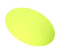 Abaodam Fluorescent Yellow Acrylic Turntable Mat Precision Cut Slipmat for Vinyl Record Players Vibration Dampening Sound Cushion Accessory for Dj and Home Use