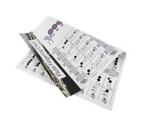 Abaodam Flute Chord Chart for Beginner Practice with Easy-To-Read Design Coated Paper Music Learning Guide for Novice Flute Players
