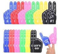 Abaodam Foam Finger Cots 24Pcs EVA Foam Cheerleading Props 6X13Cm Sports Event Cheering Accessories for Parties and Football Fans