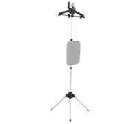 Abaodam Foldable Clothes Steamer Rack Aluminium Alloy and Plastic Construction and Stable Four-legged Base with Integrated Ironing Board Adjustable Height from 90-160cm for Garments