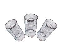 Abaodam Foldable Fishing Trap Net Portable Collapsible Fish Keeper Cage Nylon Mesh for Minnows Panfish Crayfish Crabbing Freshwater and Saltwater Use Easy Setup and Travel-friendly Design