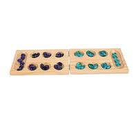 Abaodam Foldable Mancala Chess Set Portable Logic Training Game for Children Includes Colorful Mancala Stones for Family Game Evenings and Travel