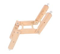 Abaodam Foldable Parrot Ladder Solid Wood Climbing Staircase for Birds Multifunctional Beak Grinding Small Pet Cage Accessory for Parakeets and Macaws Enhances Bird