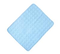 Abaodam Foldable Summer Pet Cooling Mat for Dogs Cats Puppies Soft Breathable Heat Dissipation Sleeping Pad with Ice Crystal Compound Lightweight Blue Pad for Cool Comfortable Rest