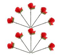 Abaodam Folding Rose Illusion Tricks Prop Set for Close-up Stage Illusion and Street Performance, 10pcs Appearing Flower Accessories for Halloween Birthday Party Supplies
