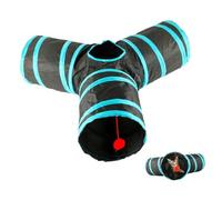 Abaodam Folding Y Shape Cat Tunnel Durable Polyester Cat Plaything for Indoor Fun Lightweight Space Saving for Exercise and Self Entertainment
