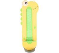Abaodam Foot Length Gauge Shoe Sizer Measuring Device for Babies | ABS Plastic, Accurate Readout for Online Shoe Buying, Yellow Dinosaur Style, Easy to Use and Learn