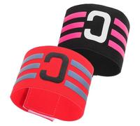 Abaodam Football Captain's Armband Durable Armband for Team Sports Comfortable Fit for Men and Women Colorful Design for Football and Soccer Teams Black Red