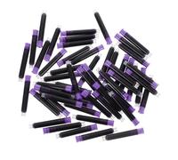Abaodam Fountain Pen Erasable Ink Refill 50Pcs Purple Ink Cartridges for Student Writing and Drawing Lightweight Stationery Set