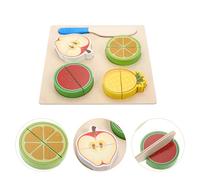 Abaodam Fruit Puzzle Educational Pretend Cutting for Years Old Safe Smooth-edged Early Learning Playset to Enhance Interaction and Fruit Recognition