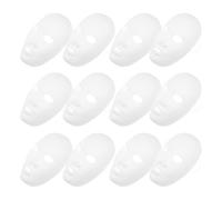 Abaodam Full Face Halloween Masks Pvc Material 12pcs White with Elastic Strap and Comfortable Fit Blank Masks for Painting, for Halloween and Masquerade Parties