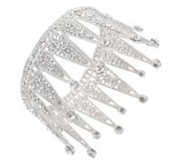 Abaodam Full Round Silver Crystal Bridal Crown Rhinestone Princess Tiara Headband Wedding Hair Accessories for Bride Birthday Party Pageant