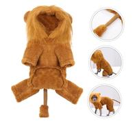 Abaodam Funky Lion Pet Costume Halloween Outfit for Dogs and Cats Easy Wear Four-legged Flannel Dog Clothes for Daily and Festive Use