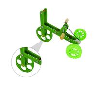 Abaodam Funny Parrot Training Bicycle for Birds Natural Material Educational Bright Green Color Hard Texture Interactive Bird Plaything for Parakeet Macaw Cockatiel