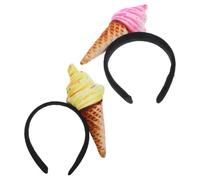 Abaodam Funny Spa Headband Ice Cream Hairband for Women's Hair Soft Comfortable Makeup Hairbands for Women's Short Hair Party Favor for Halloween and Costume Parties