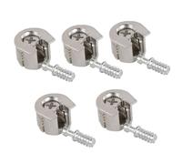 Abaodam Furniture Side Knock Down Connector Shelf Holder for Cabinets 5 Pcs Alloy Silver Stable Corner Connection Panel Connection 3.2X2X1.5CM