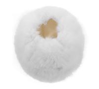 Abaodam Furry Microphone Windscreen Cover White 1-piece Pop Filter for Lavalier and Small Lapel Mics Noise Reduction Isolation Shield Dust Protection