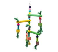 Abaodam Game Turning Wheel Bird Swing Creative Parrot Ladder Climbing with Fun Swing Design for Birds to Develop Skills and Explore for Pet Playtime