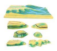 Abaodam Geography Contours Line Map Teaching Model, 3D Terrain Plastic Landform Demonstration Tool for Classroom Science, Interactive Geography Learning Aid for Students