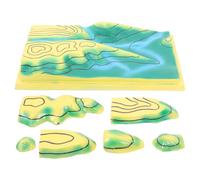 Abaodam Geography Teaching Aids Plastic Topographic Map Contours Line Model Junior High School Terrain Map Educational Geography Demonstration Tool for Classroom and Science Projects
