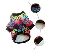 Abaodam Ghost Skull Sweatshirt for Halloween Colorful Pet Dog Costume Creative Skull Head Printing Funny Dog Festival Cloth