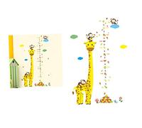 Abaodam Giraffe Height Stickers for Wall Cartoon Boy Girl Height Chart Growth Decals Bedroom Living Decor for Boys and Girls Rooms