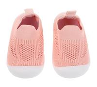Abaodam Girl First Walking Shoes Breathable Soft Mesh Trainer Sneakers Anti-Collision Lightweight Soft Sole Summer Indoor Crawling Shoes Pink
